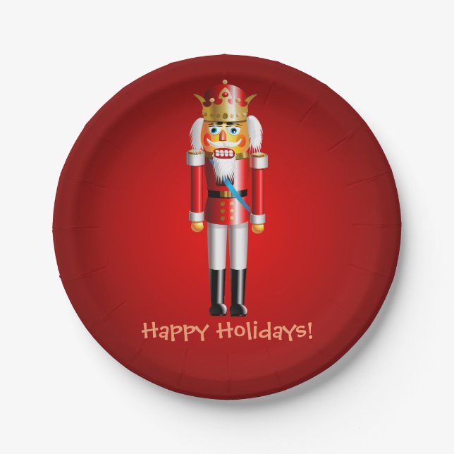 Customizable Nutcracker Paper Plate (Front)