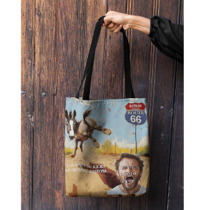 customizable, Oatman Donkey Route 66 Tote Bag