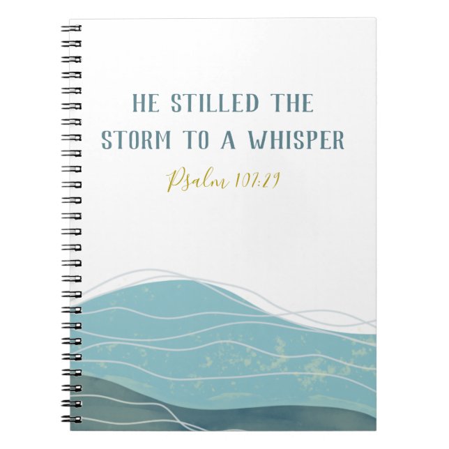 Customizable | Ocean Bible Verse Notebook (Front)