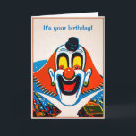 Customizable Odd Clown Greeting Card<br><div class="desc">Customizable creepy clown greeting card.  Custom restored,  high quality vintage clown image.</div>
