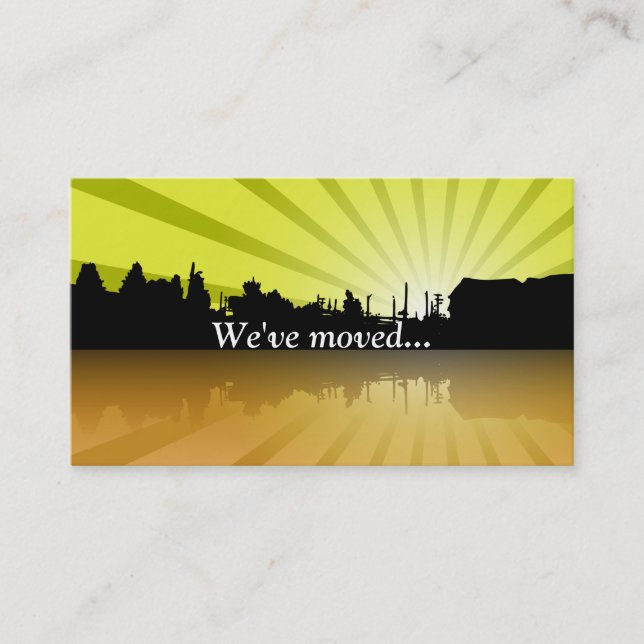 Customizable Office Just Moved Location Business Card (Front)