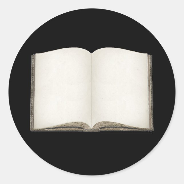 Customizable Open Book Stickers (Front)