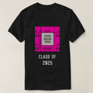 Customizable Open Locker Frame Bright Pink T-Shirt