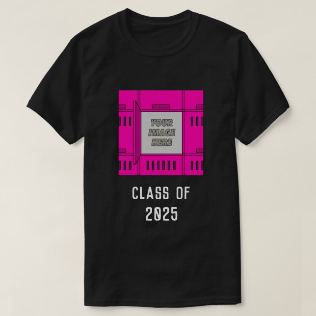 Customizable Open Locker Frame Bright Pink T-Shirt (Design Front)