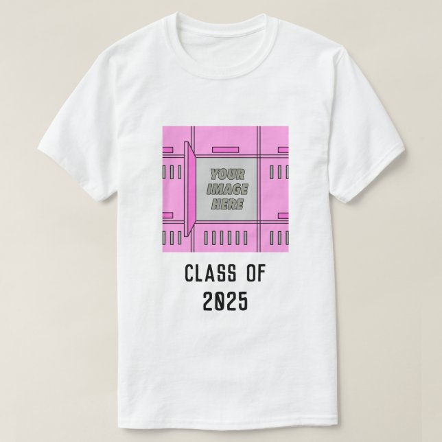 Customizable Open Locker Frame Bubble Gum Pink  T-Shirt (Design Front)