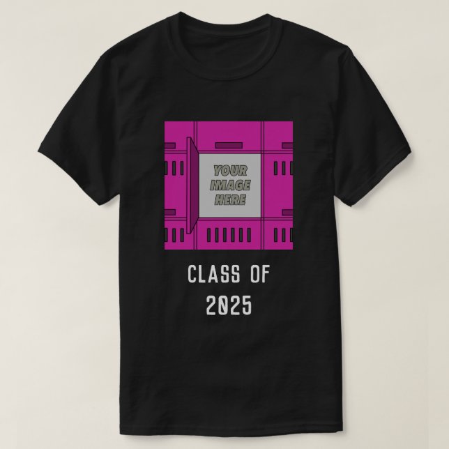 Customizable Open Locker Frame Violet T-Shirt (Design Front)