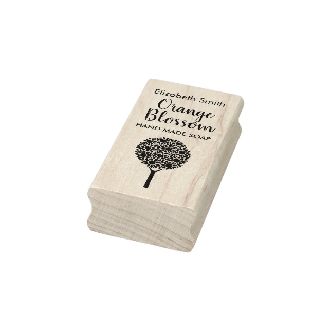 Customizable Orange Blossom Rubber Stamp (Stamp)