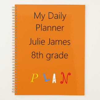 Customizable Orange planner