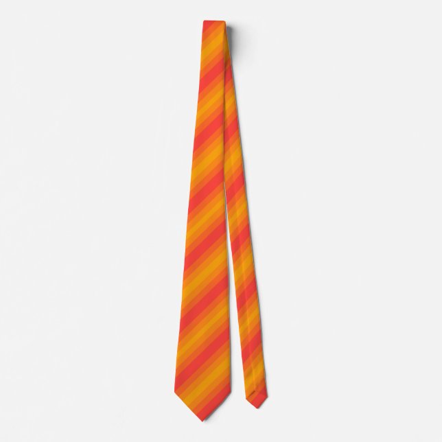 Customizable Orange Stripe Tie (Front)