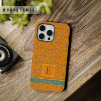 Customizable Orange Yellow Floral Bird Pink Flower