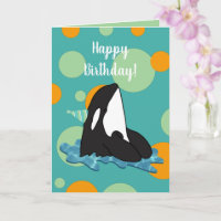 Customizable Orca Killer Whale Birthday
