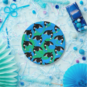 Customizable Orca Killer Whale Paper Plate