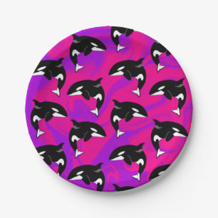 Customizable Orca Killer Whale  Paper Plate