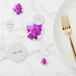 Customizable Orchid Table Confetti