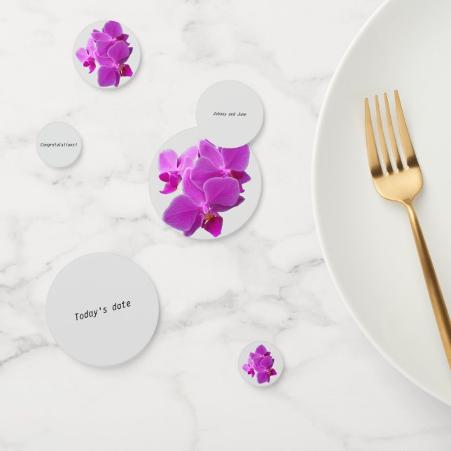 Customizable Orchid Table Confetti (Group)