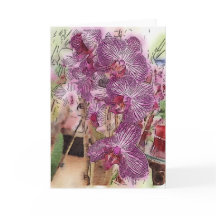 Customizable Orchids Greeting Card