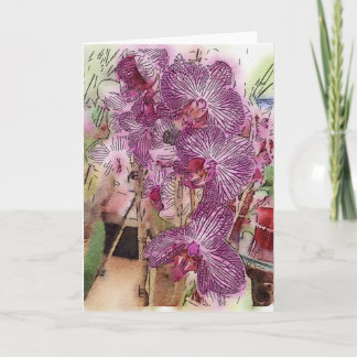 Customizable Orchids Greeting Card