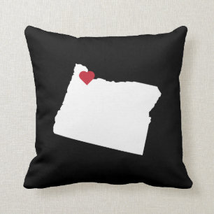 Customizable Oregon Bend State Love Reversible Throw Pillow