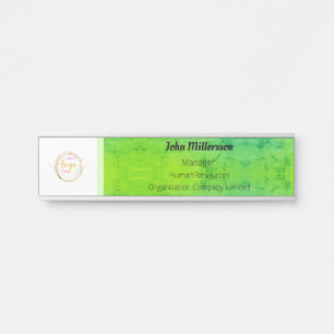 Customizable Org Large Rectangle Black And White Door Sign