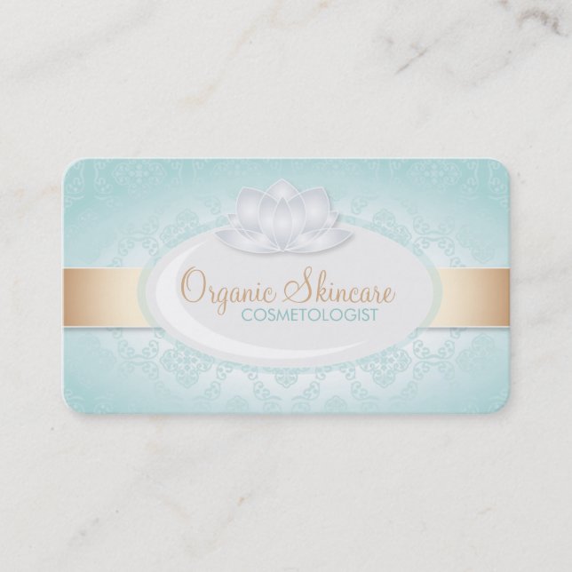 Customizable Organic Skincare Business Cards (Front)
