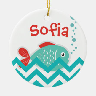 Customizable Ornament in "Fish Fish" Design