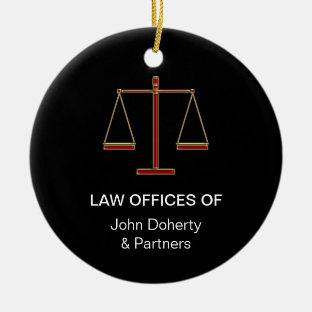 Customizable Ornament | Scales of Justice (Front)