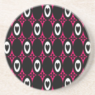 Customizable Oval Hearts Coaster
