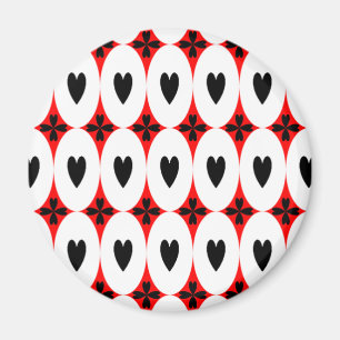 Customizable Oval Hearts Magnet