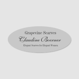 Customizable Oval Name Tag Badge Crafter Magnetic