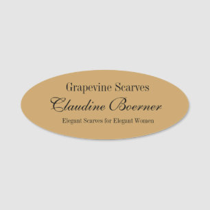 Customizable Oval Name Tag Badge Crafter Magnetic