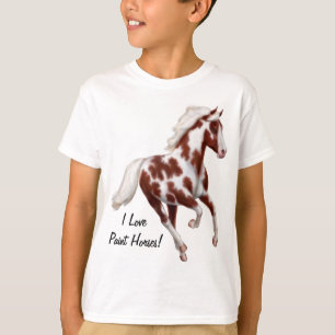 Customizable Overo Paint Horse Kids T-Shirt