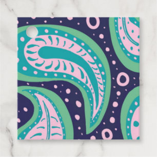 Customizable Paisley Favour Tags