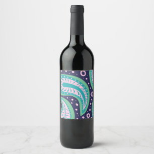 Customizable Paisley Food and Beverage Label Set