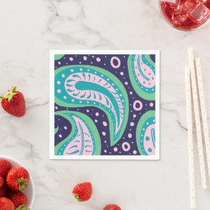 Customizable Paisley Paper Napkin