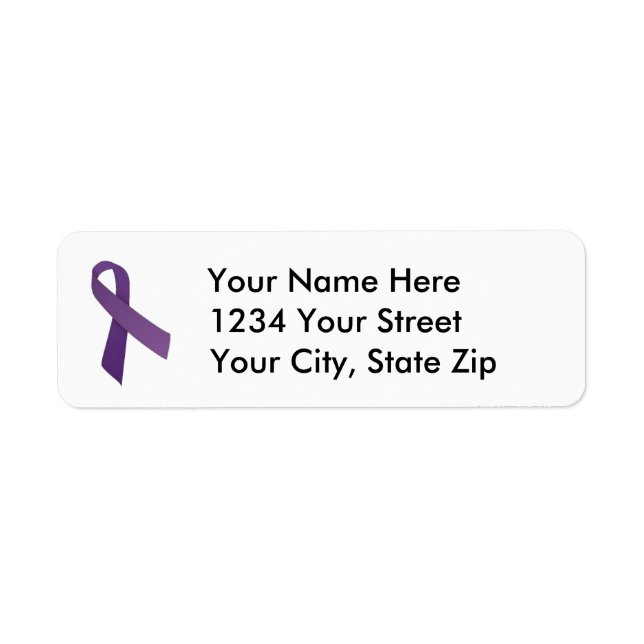 Customizable Pancreatic Cancer Address Label (Front)