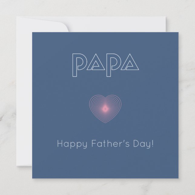 Customizable Papa, Guiding Light Greeting Card (Back)