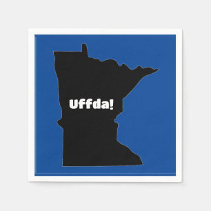 Customizable Paper Napkin, Minnesota, Uffda Napkin