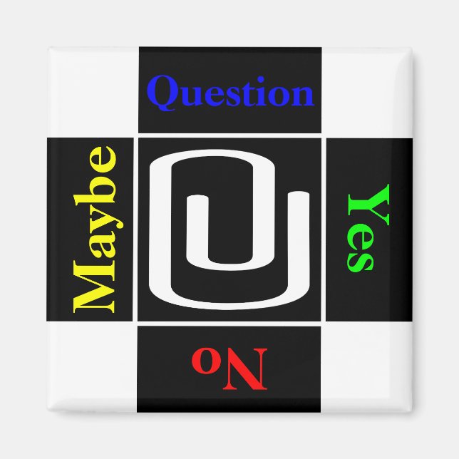 Customizable Paperclip Attachment Question Magnet (Front)