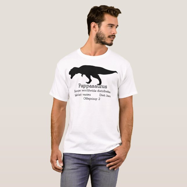 Customizable Pappasaurus Dad T-Shirt (Front Full)