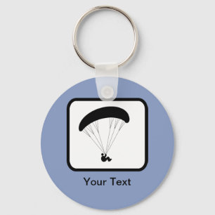 Customizable Paraglider Logo Keychain