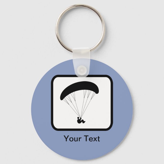 Customizable Paraglider Logo Keychain (Front)