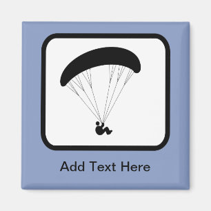 Customizable Paraglider Logo Magnet