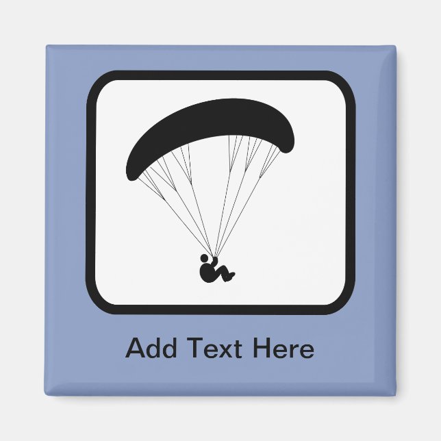 Customizable Paraglider Logo Magnet (Front)