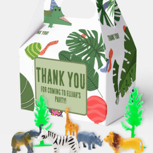 Customizable Party Animals Zoo Jungle  Favor Box