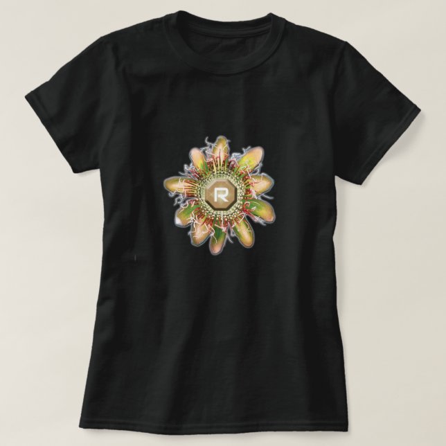 Customizable Passionflower Monogram T-Shirt (Design Front)