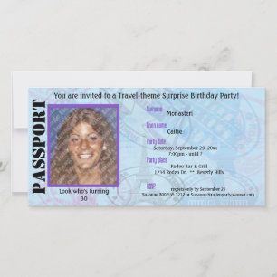 Customizable Passport Party Invitation