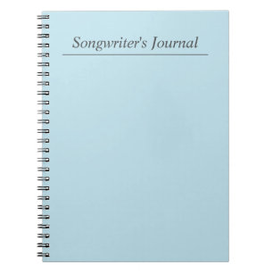 Customizable Pastel Blue Songwriter's Journal