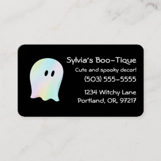 Customizable Pastel Ghost Business Card