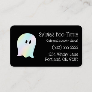 Customizable Pastel Ghost Business Card