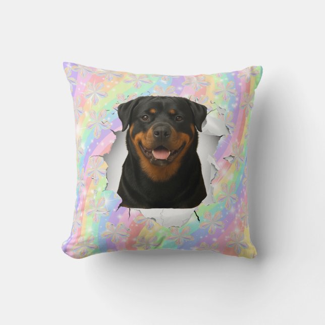 Customizable Pastel Pet Pop-out Throw Pillow (Front)